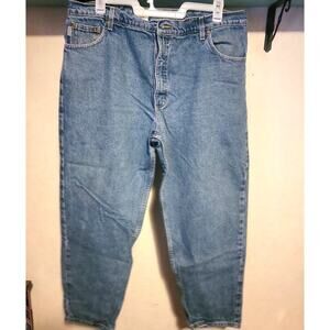 Carhartt Jeans Men's Size 42x30 Relaxed Fit Tapered Leg Blue Denim Dark Wash